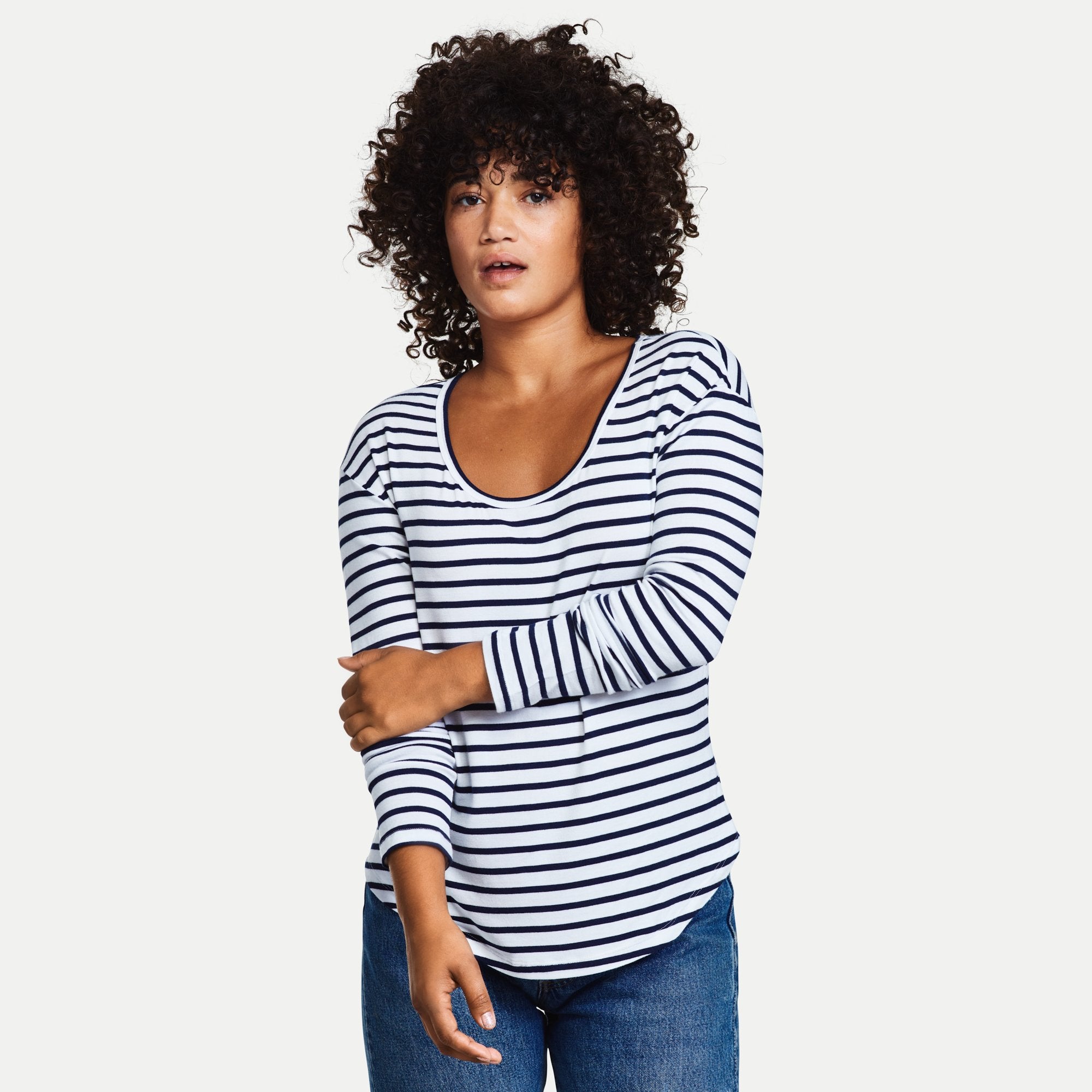 Navy and White stripe