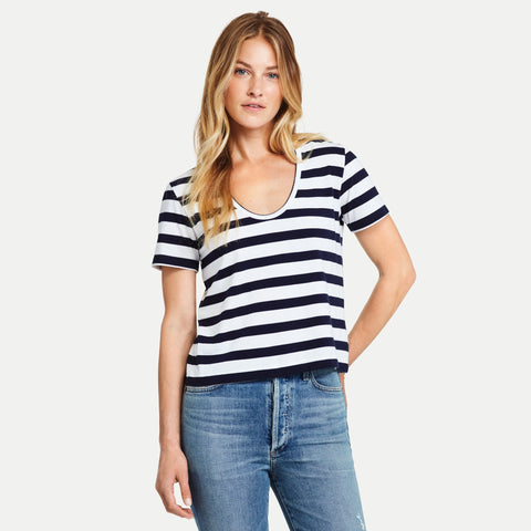 Navy and White stripe