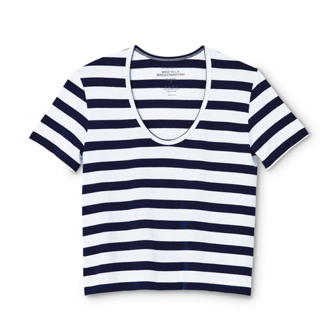 Navy and White stripe