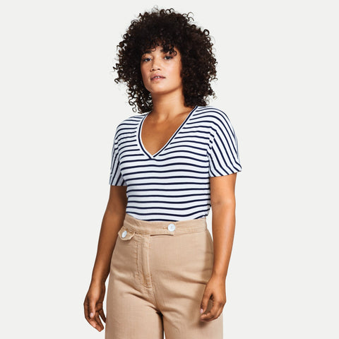 Navy and White stripe