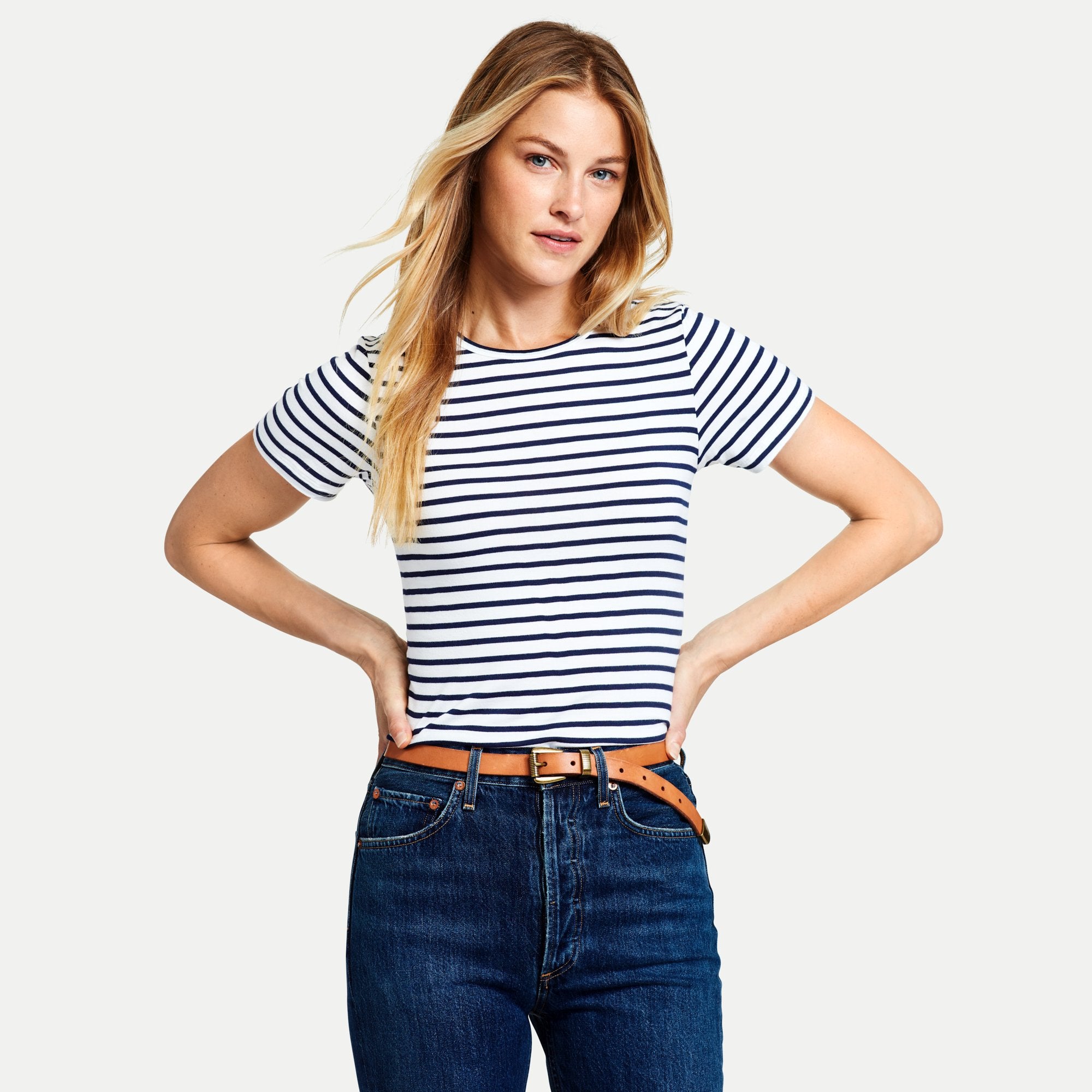 Navy and White stripe
