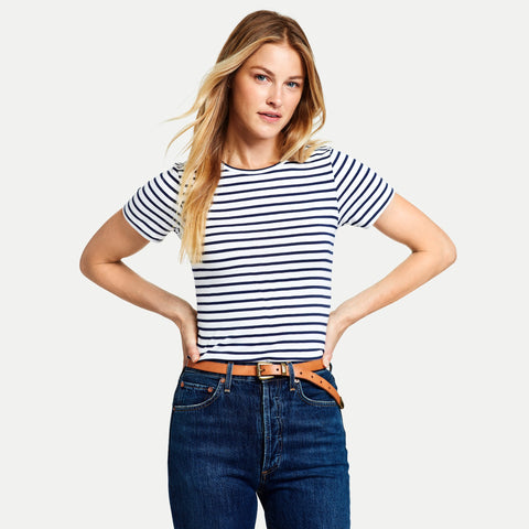 Navy and White stripe