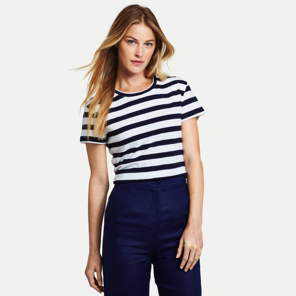 Navy and White stripe