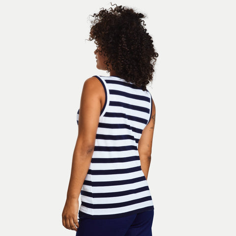 Navy and White stripe